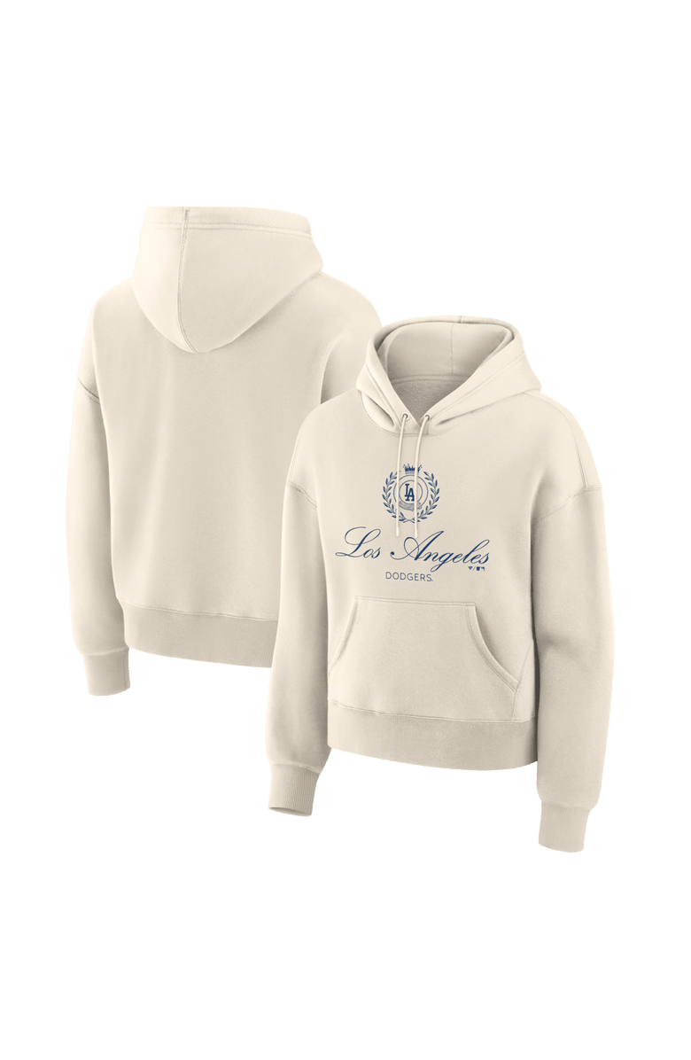 FANATICS Women's Fanatics Cream Los Angeles Dodgers Legacy Fleece Hoodie, Main, color, Cream