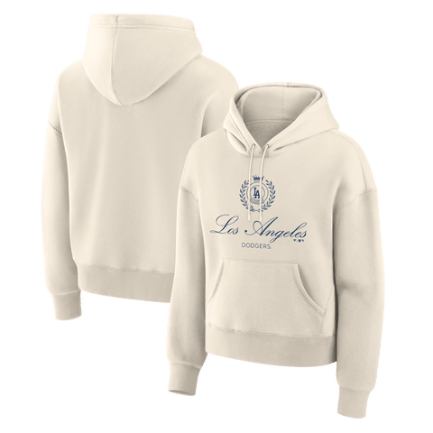 Women's Fanatics  Cream Los Angeles Dodgers Legacy Fleece Hoodie