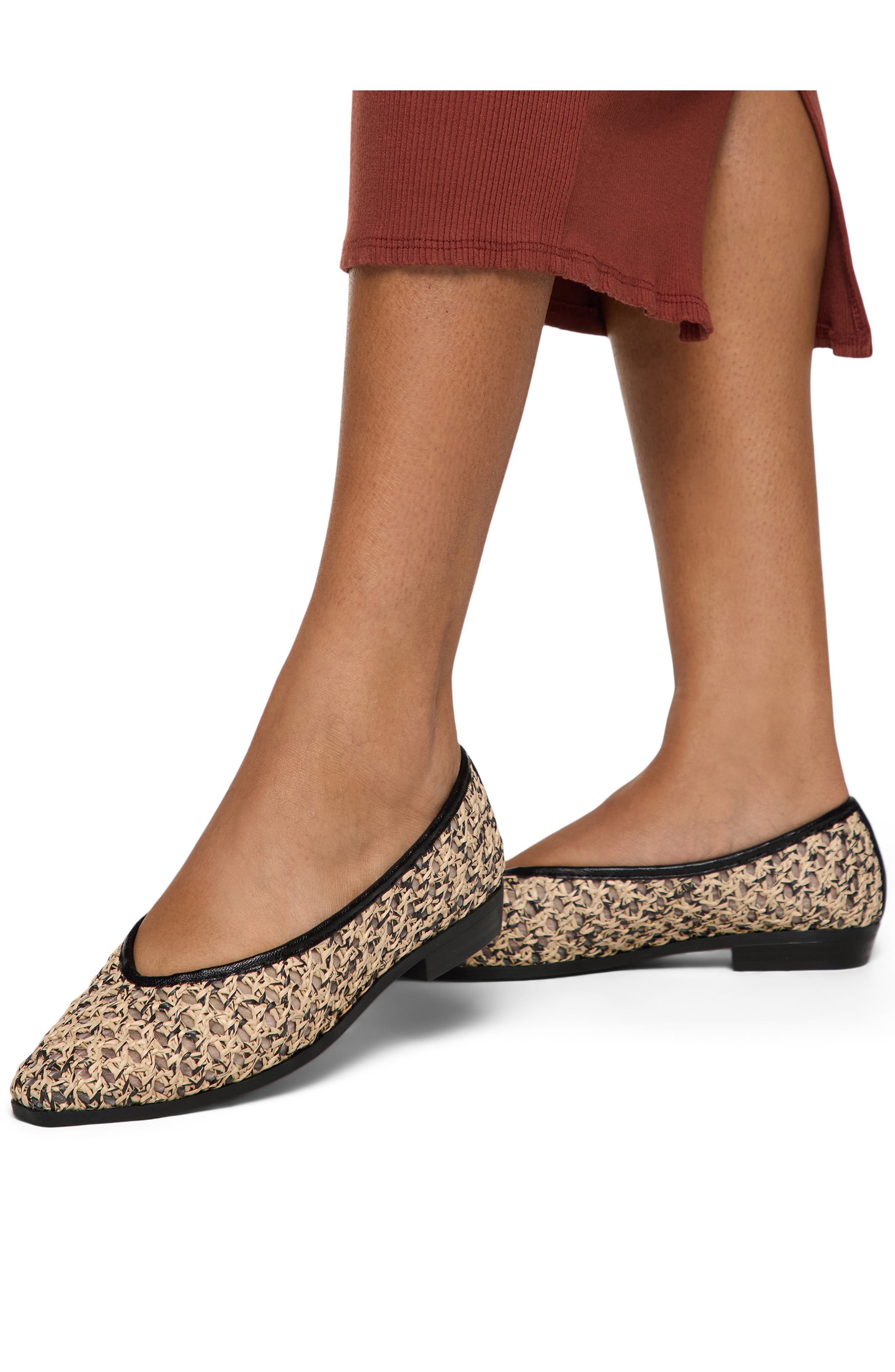 Rafaella Ballet Flat, Alternate, color, BLACK/ GOLD MULTI