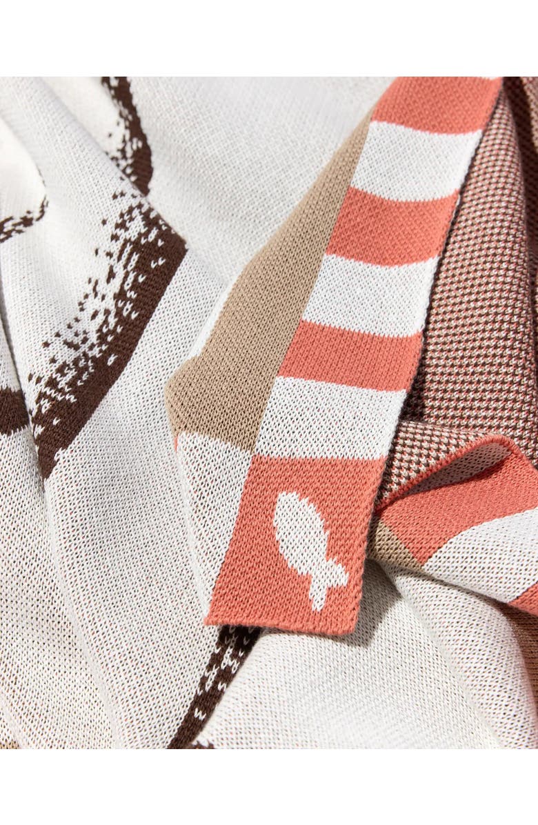 Biquette Lovebirds Knit Throw Blanket, Alternate, color, Dusk