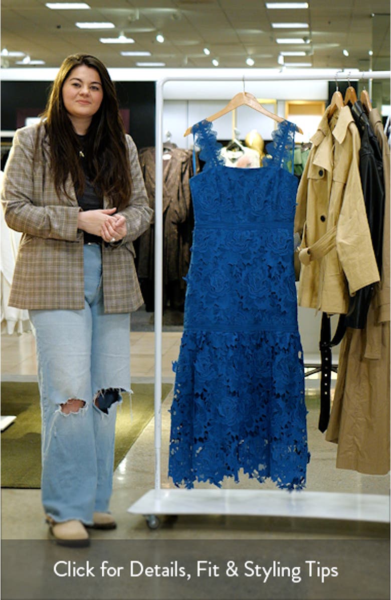 Karia Drop Waist Lace Midi Dress, sales video thumbnail