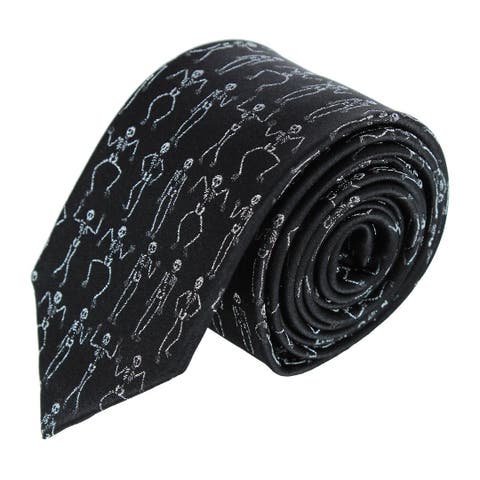 Davy Bones The Dancing Skeleton Silk Novelty Necktie