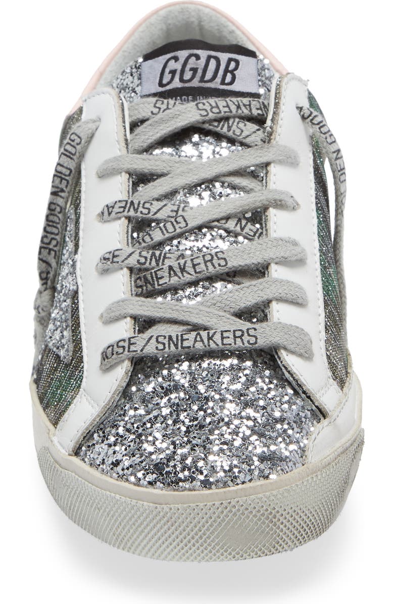 Golden Goose Super-Star Low Top Sneaker, Alternate, color, Green/ Silver/ Pink/ White