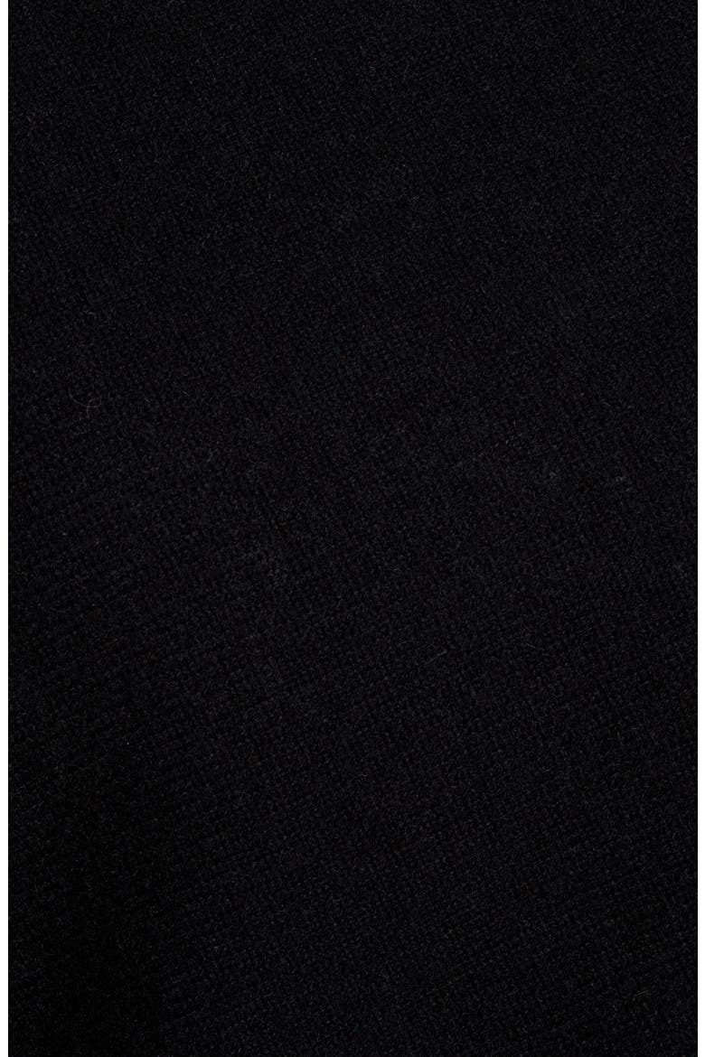 Wool & Cashmere Asymmetrical Poncho, Alternate, color, BLACK
