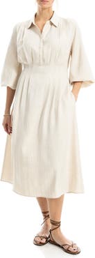 MAX STUDIO Balloon Sleeve Shirtdress