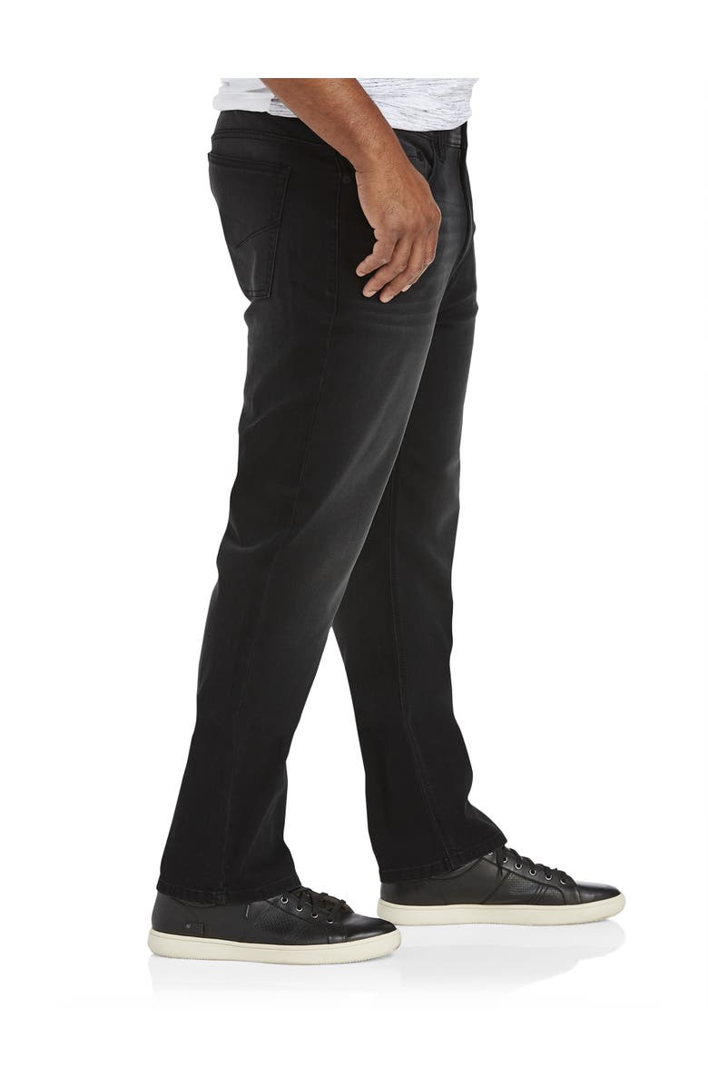 True Nation by DXL Big & Tall Washed Black Athletic-Fit Stretch Jeans, Alternate, color, Black