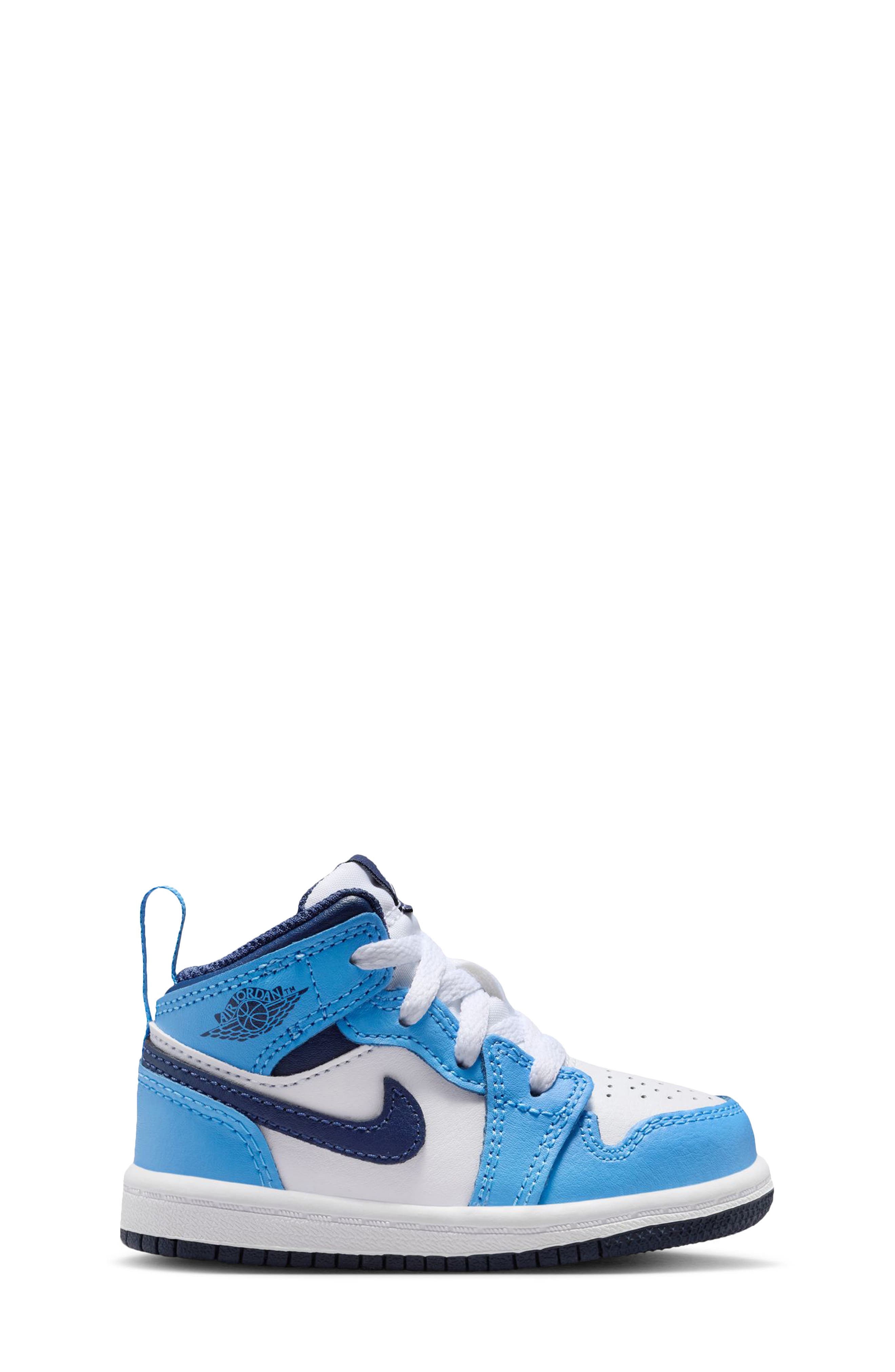Kids' Air Jordan 1 Mid Sneaker, Alternate, color, MIDNIGHT NAVY/ BLUE/ WHITE