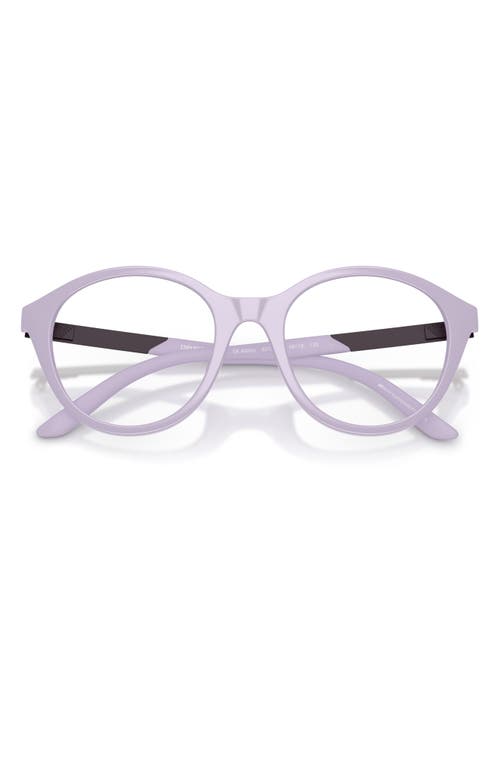 Emporio Armani Kids' 48mm Round Optical Glasses In Purple