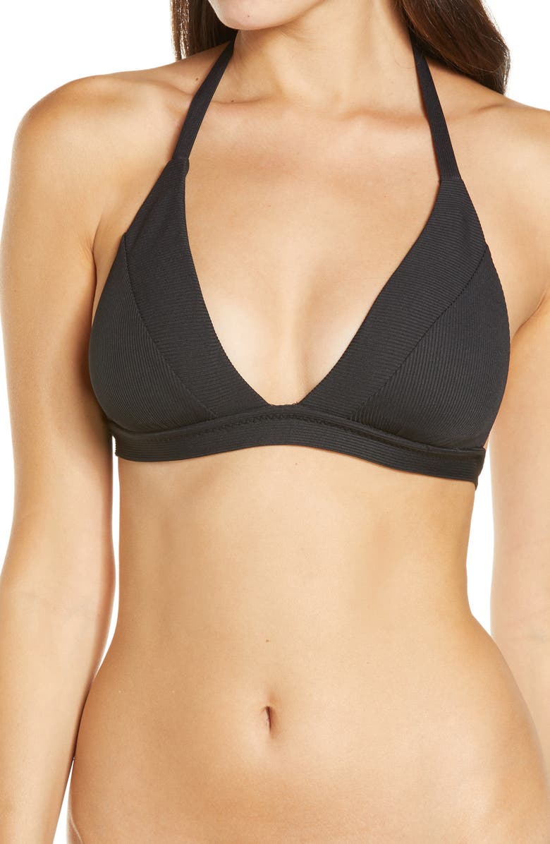 Becca Fine Line Halter Bikini Top, Main, color, 