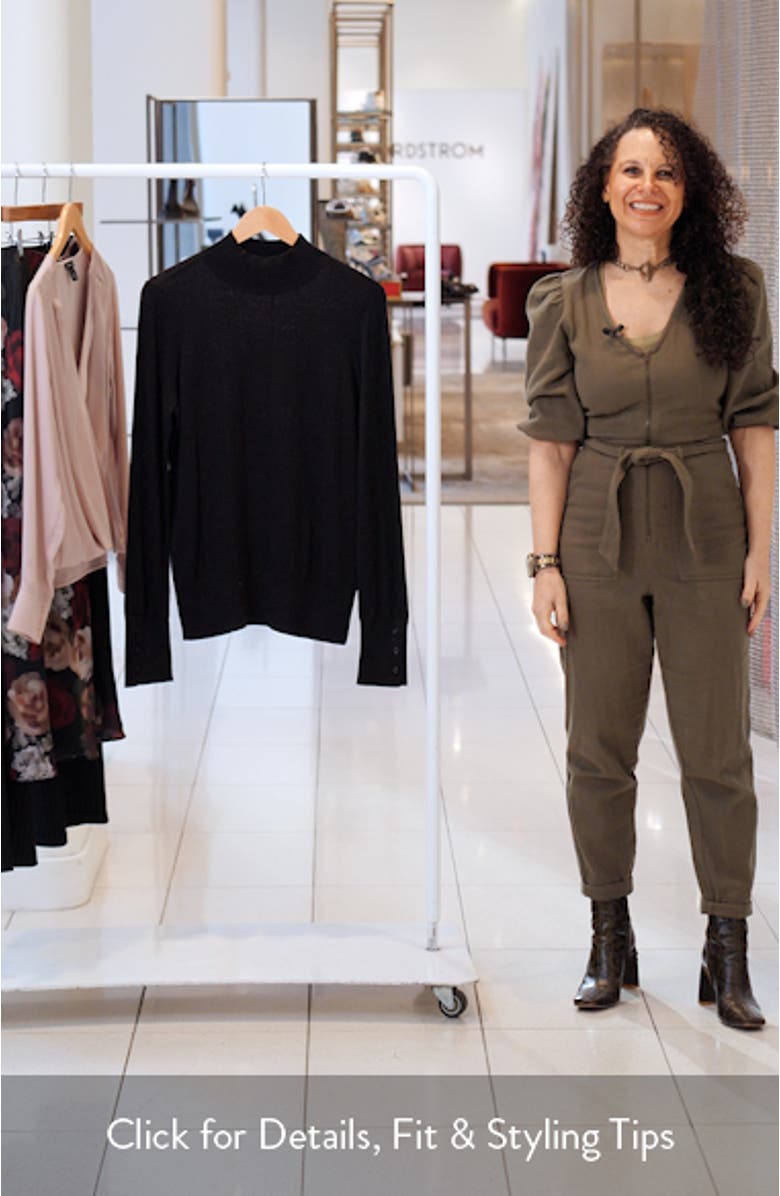 Button Cuff Turtleneck Sweater, sales video thumbnail