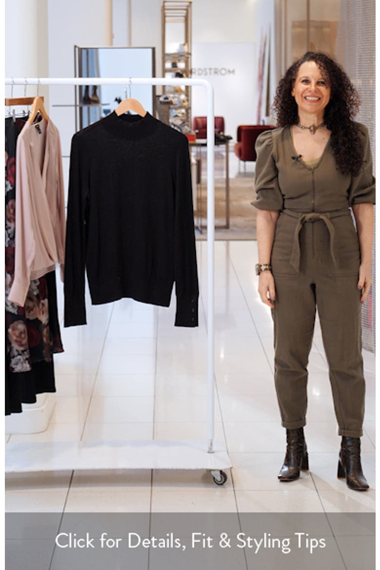 Button Cuff Turtleneck Sweater video
