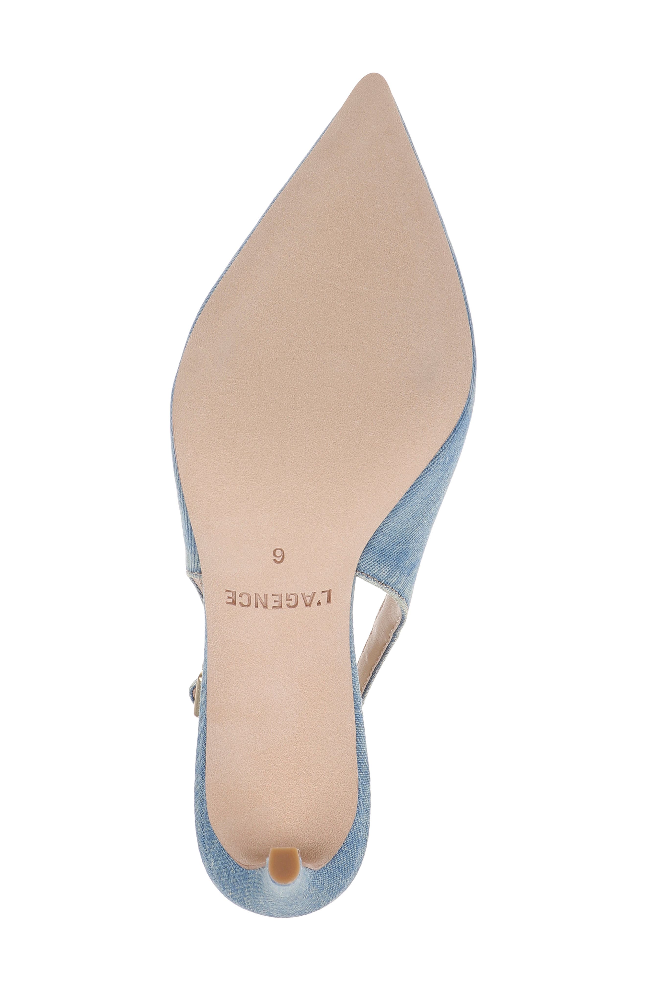 L'AGENCE Vichy Slingback Pump, Alternate, color, Blue Denim