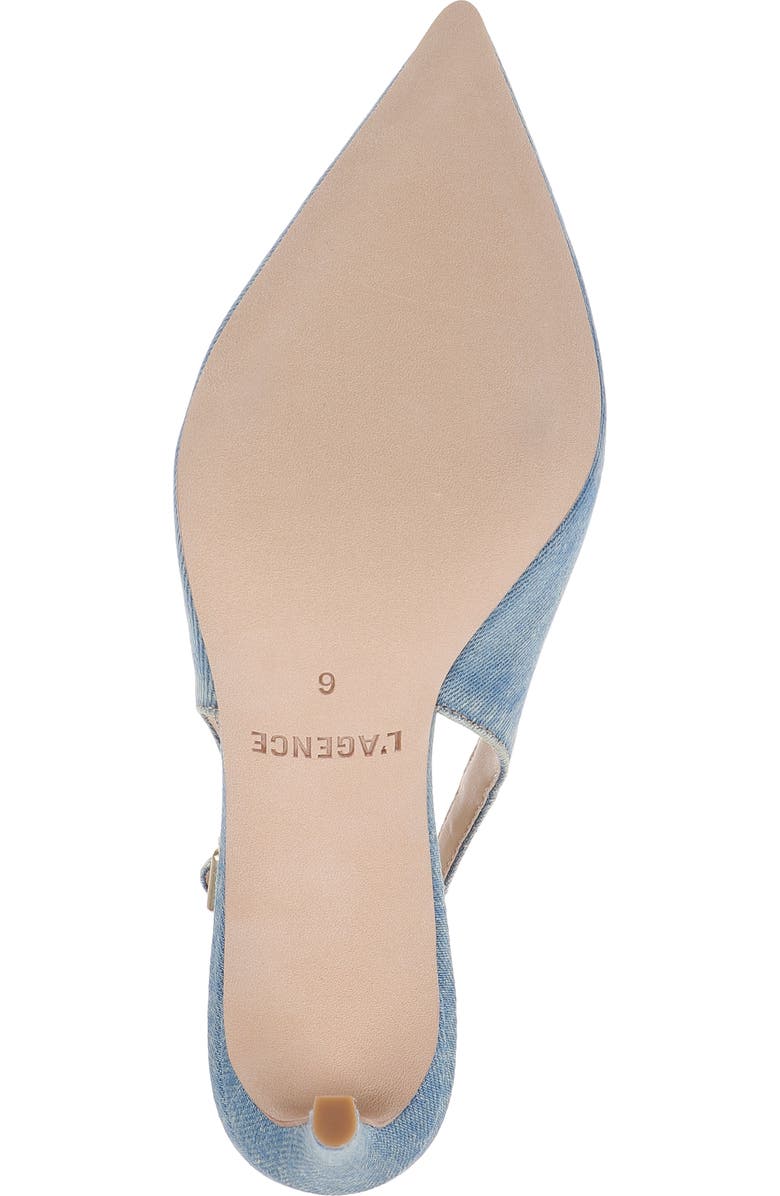 L'AGENCE Vichy Slingback Pump, Alternate, color, Blue Denim