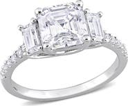 Julianna B. Moissanite Asscher 3-Stone Ring