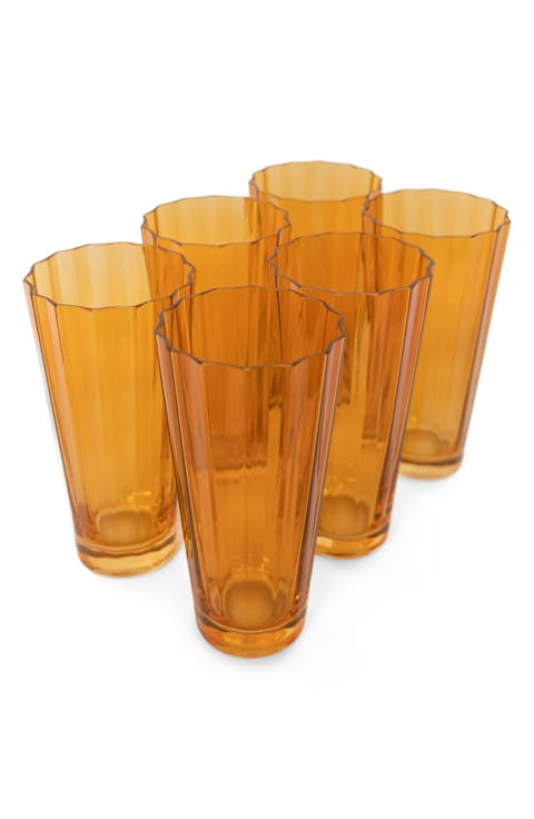 Sunday Set of 6 Highball Glasses