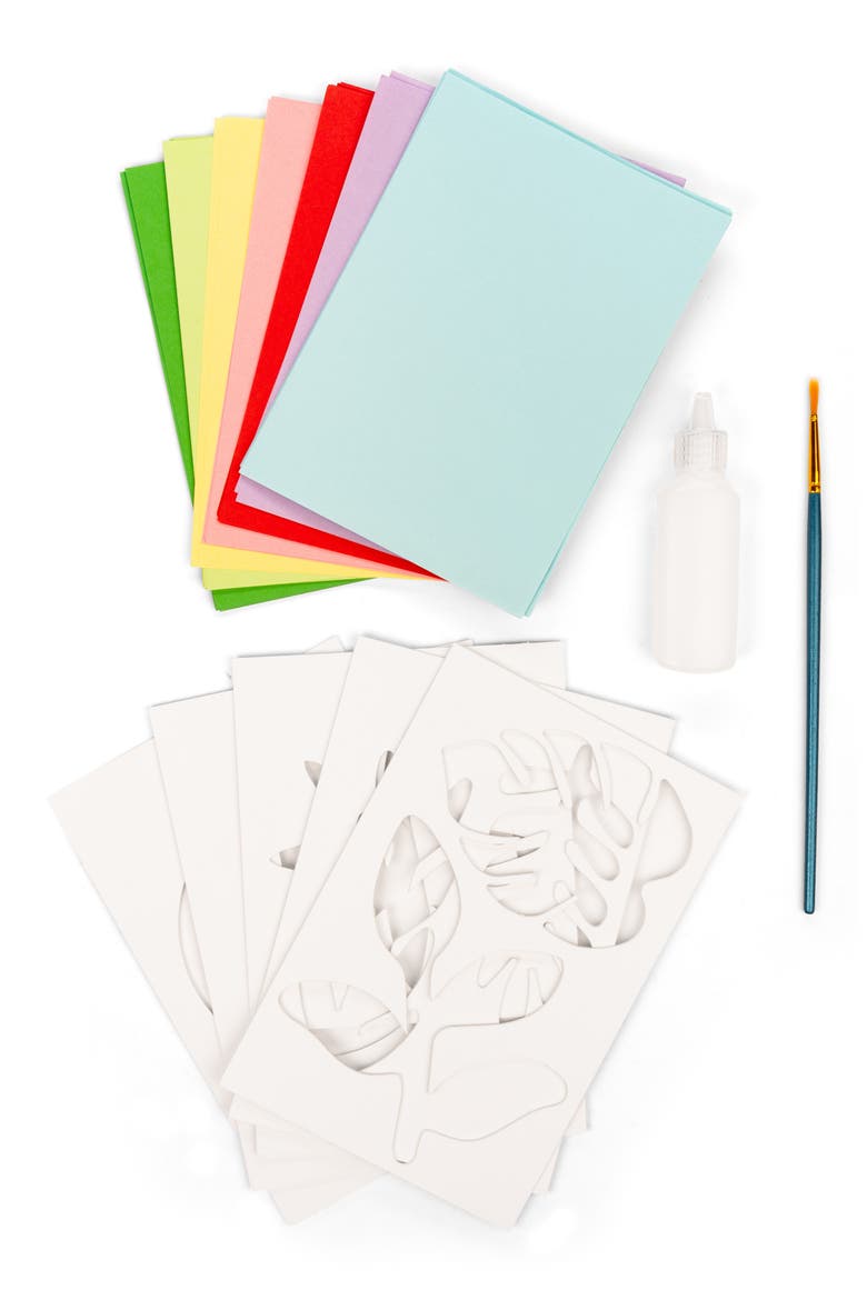 Crafters Paper Flowers Kit, Main, color, MULTI GREEN