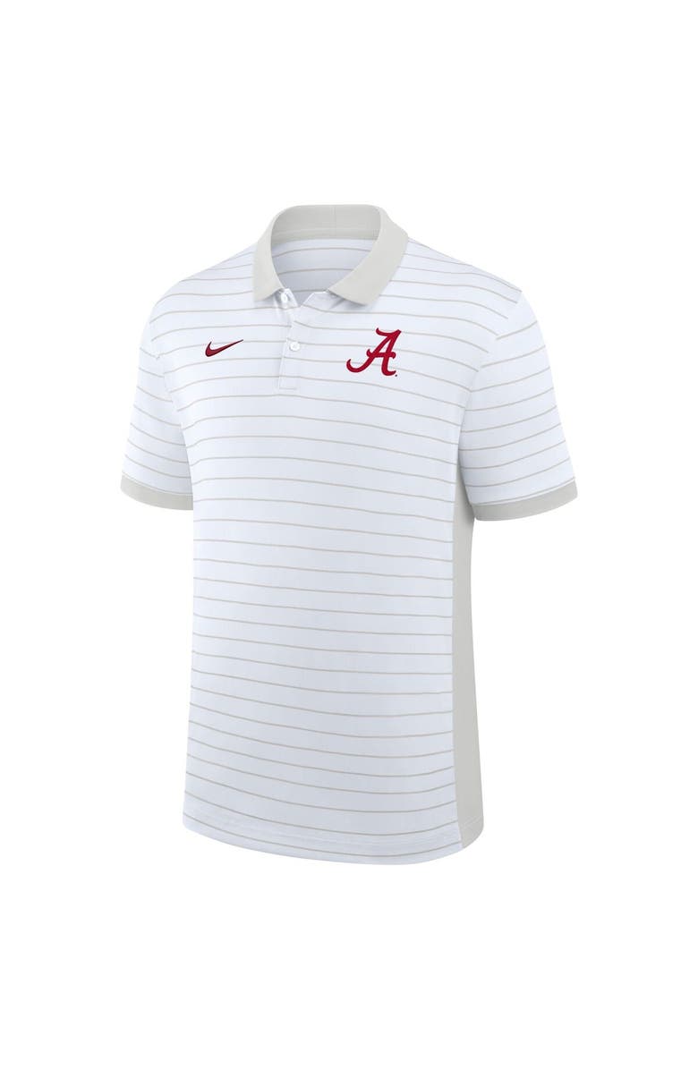 Nike Men's Nike White Alabama Crimson Tide 2025 Early Season Coaches Sideline Victory Stripe Performance Polo, Alternate, color, White