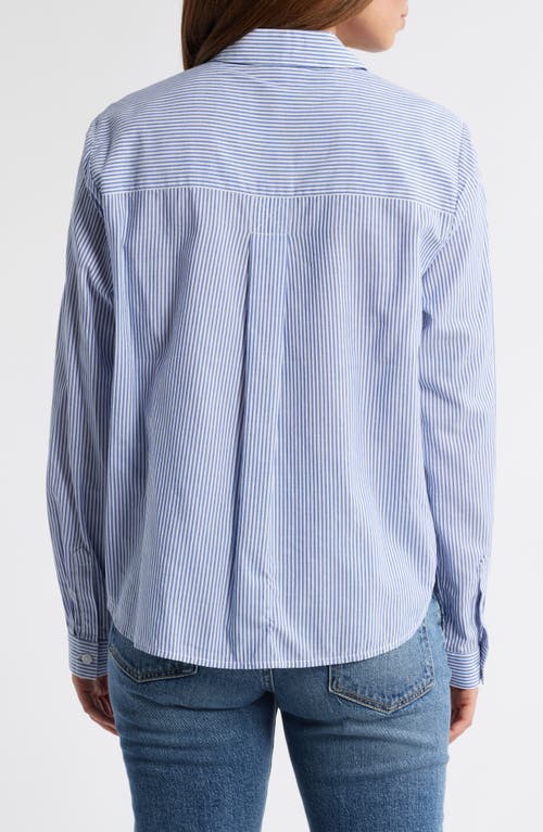 BEACHLUNCHLOUNGE BEACHLUNCHLOUNGE CANDY STRIPE COTTON BLEND BUTTON-UP SHIRT