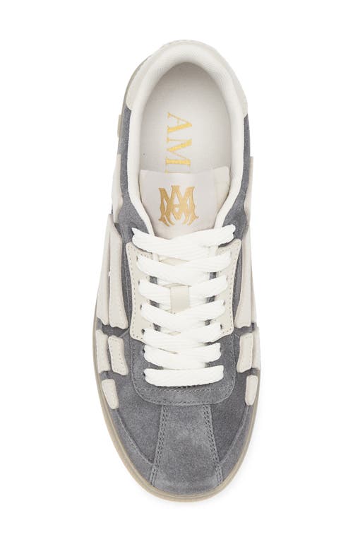 Amiri Pacific Bones Suede Sneakers In Gray