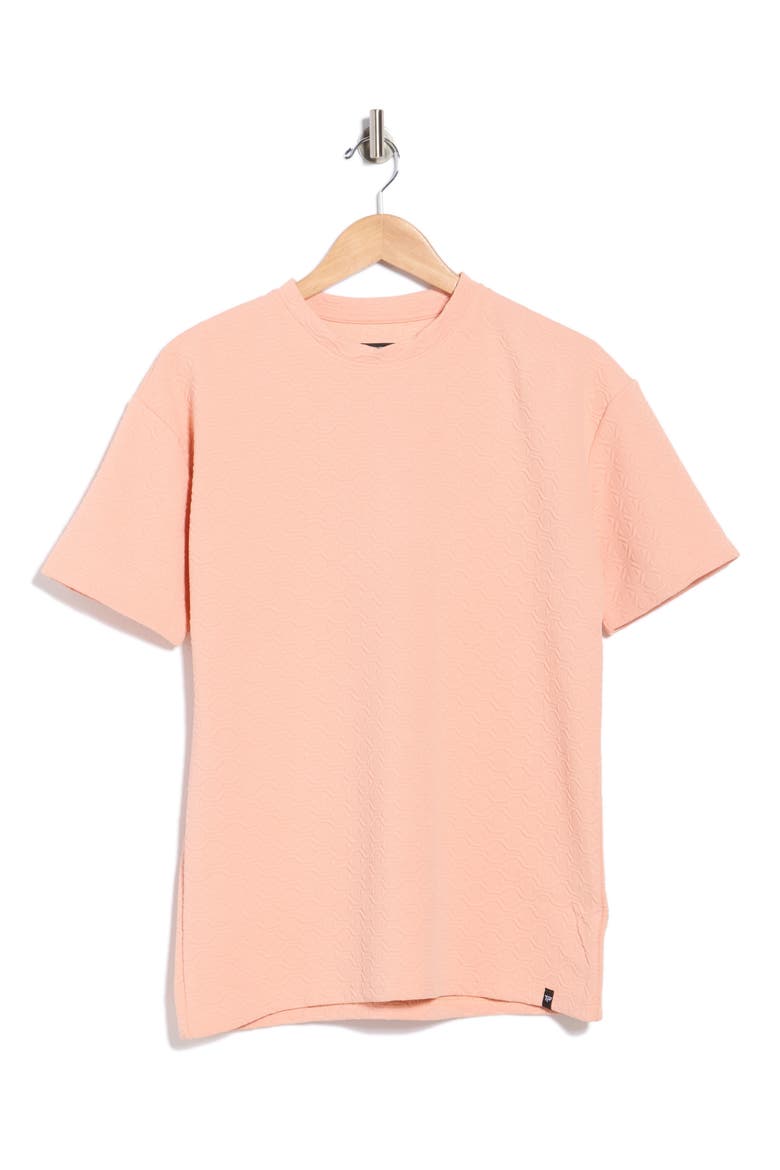 Textured Knit T-Shirt, Alternate, color, DARK PINK