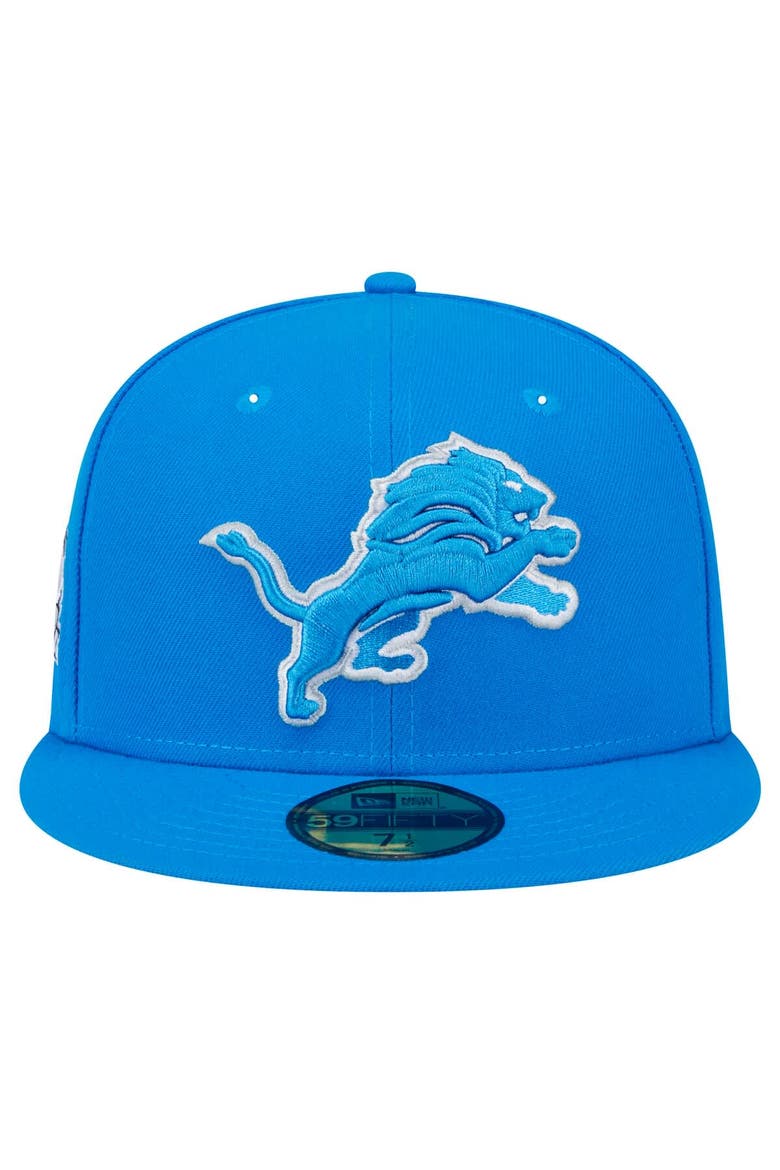 Men's New Era Blue Detroit Lions Main Side Patch 59FIFTY Fitted Hat, Alternate, color, Blue