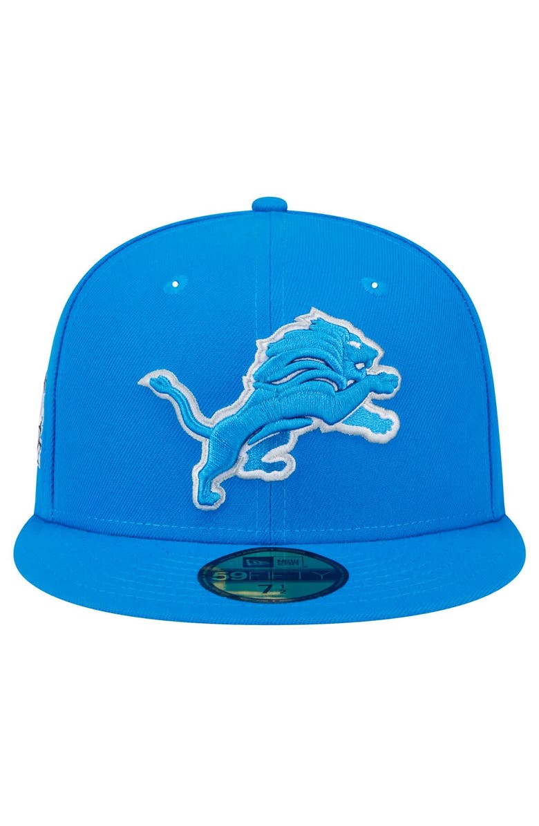 New Era Men's New Era Blue Detroit Lions Main Side Patch 59FIFTY Fitted Hat, Alternate, color, Blue