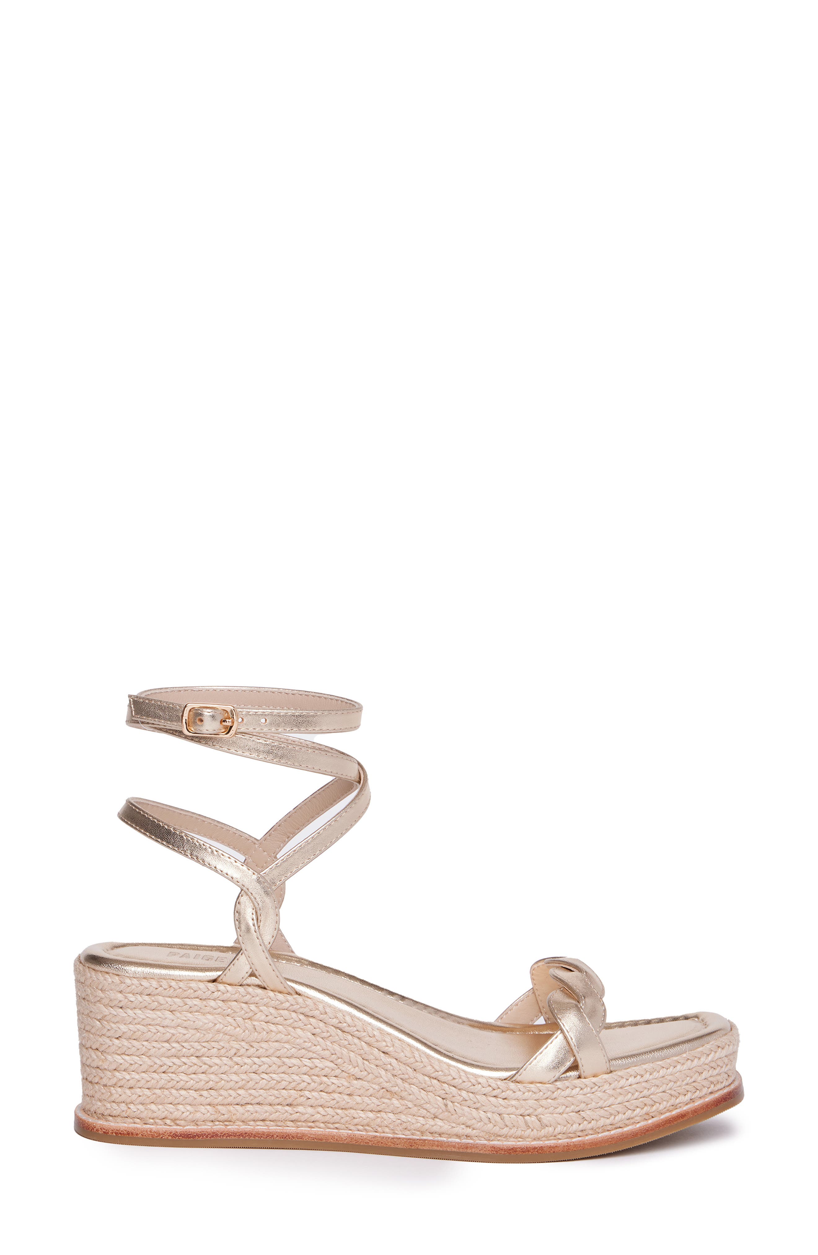 Joanna Ankle Strap Platform Wedge Sandal, Alternate, color, LIGHT GOLD