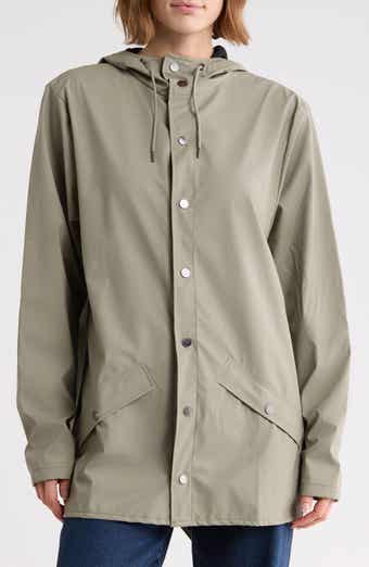Waterproof Snap Front Rain Jacket