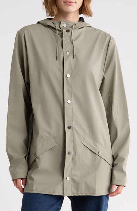 Waterproof Snap Front Rain Jacket