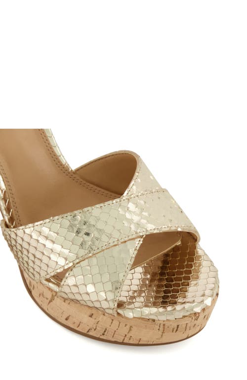 Dune London Jealous Platform Sandal In Gold