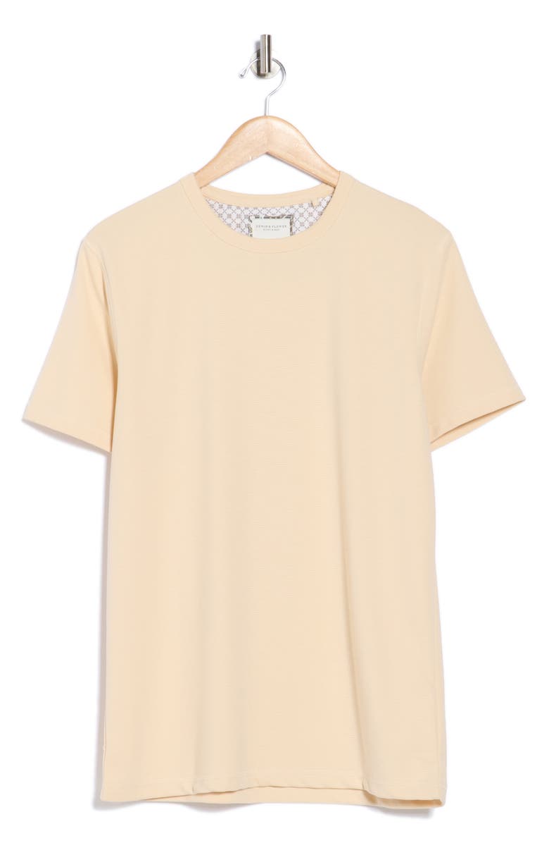 DENIM AND FLOWER Textured T-Shirt, Alternate, color, Sand