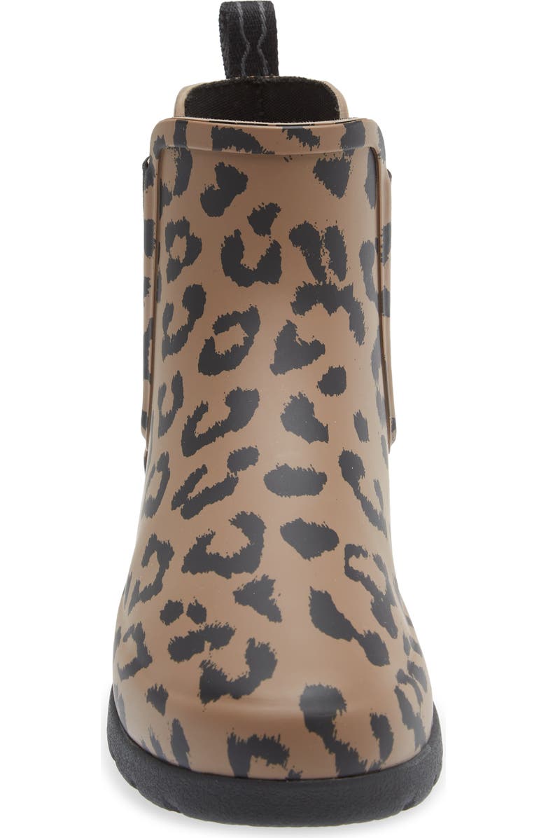Hunter Cheetah Waterproof Chelsea Rain Boot, Alternate, color,
