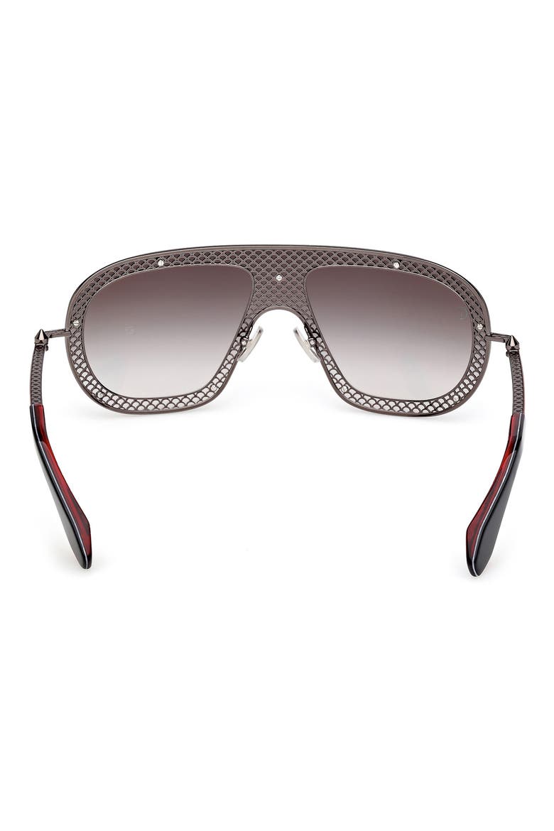 130mm Shield Sunglasses, Alternate, color, GUNMETAL / GUNMETAL RED ENAMEL