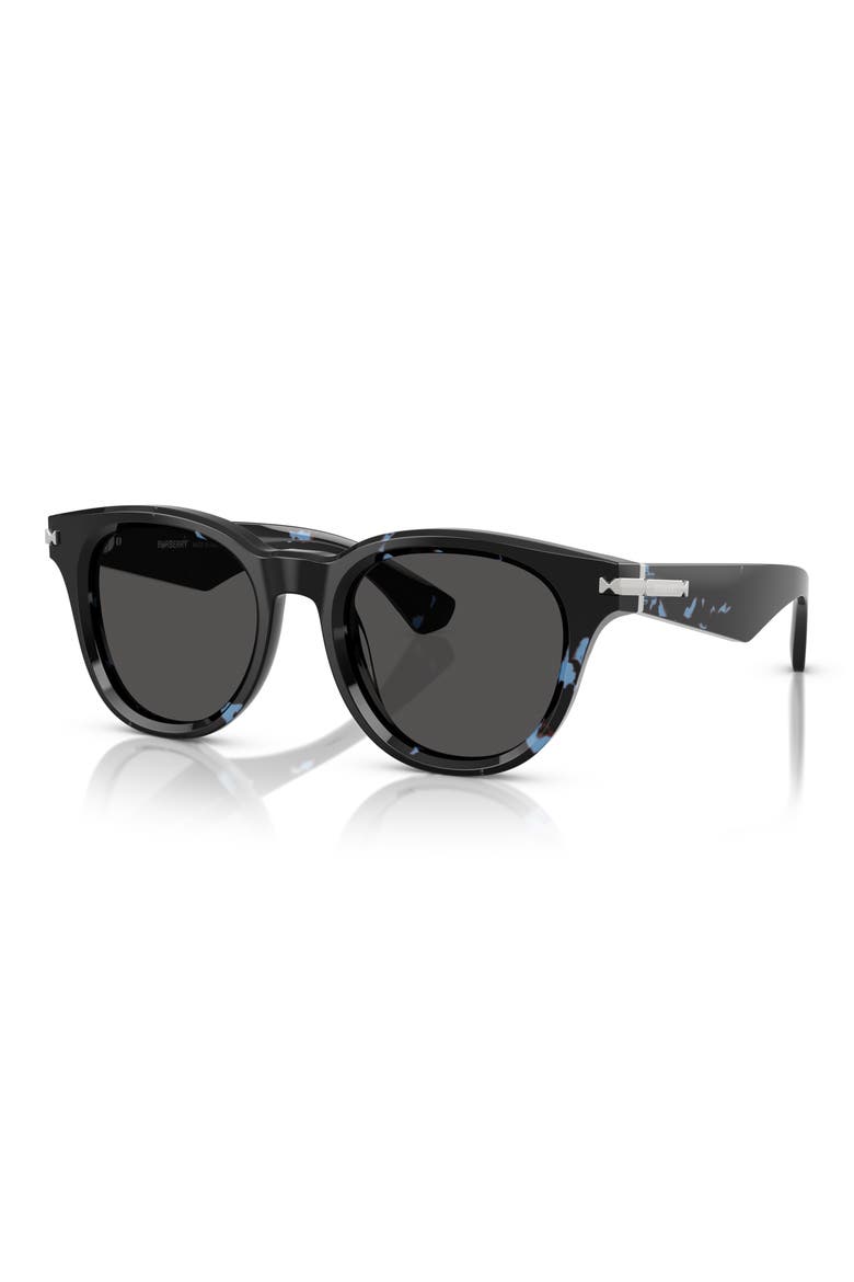 51mm Round Sunglasses, Alternate, color, BLUE HAVANA