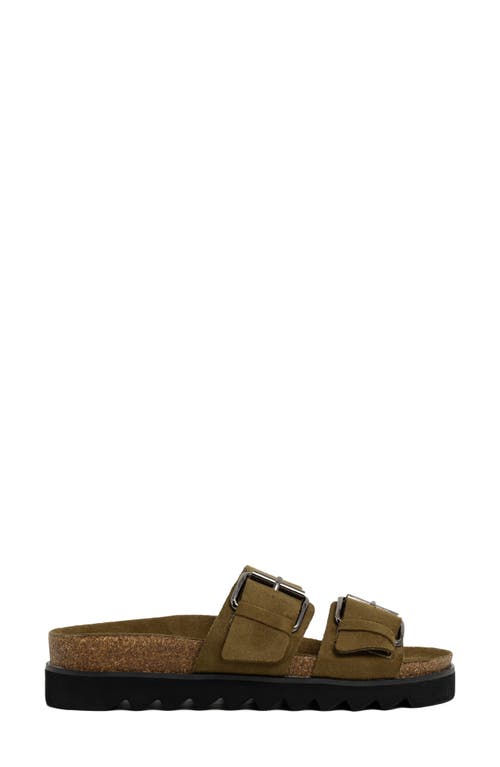 Shushop Carla Slide Sandal In Green