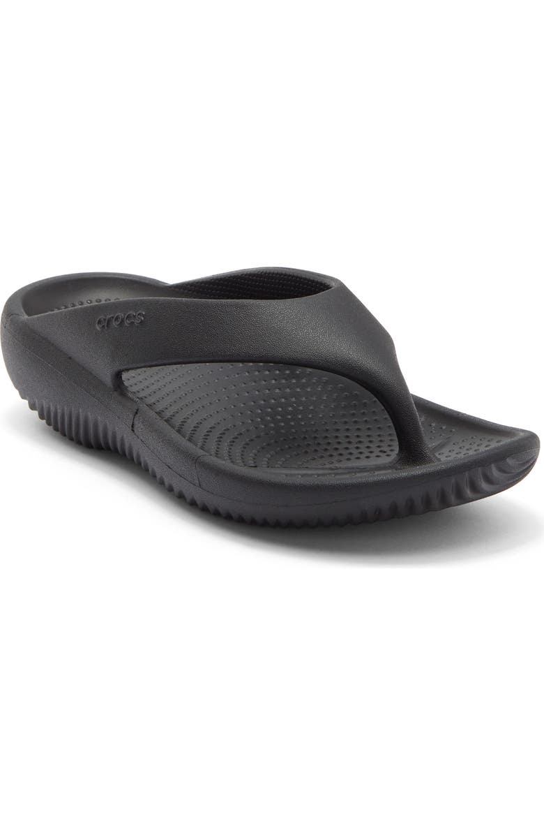 CROCS Mellow Recovery Flip Flop Sandal, Main, color, Black