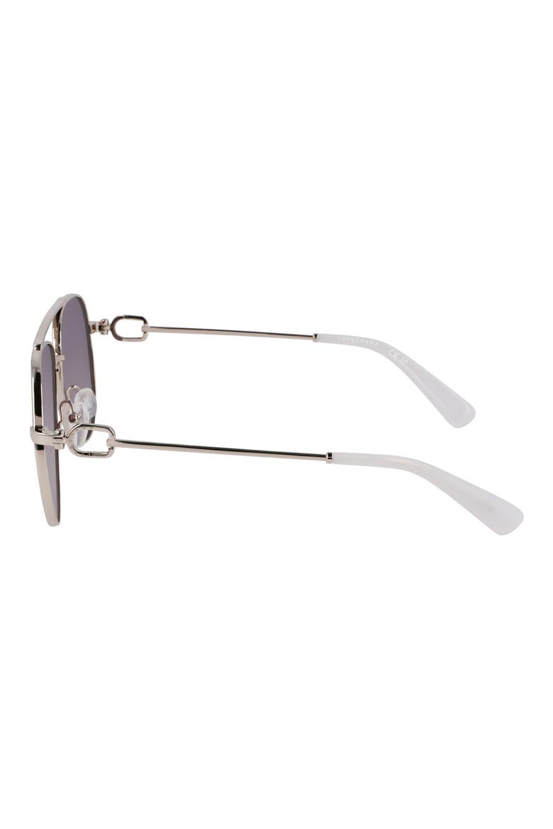 Foulonn 58mm Aviator Sunglasses, Alternate, color, SILVER/GREY