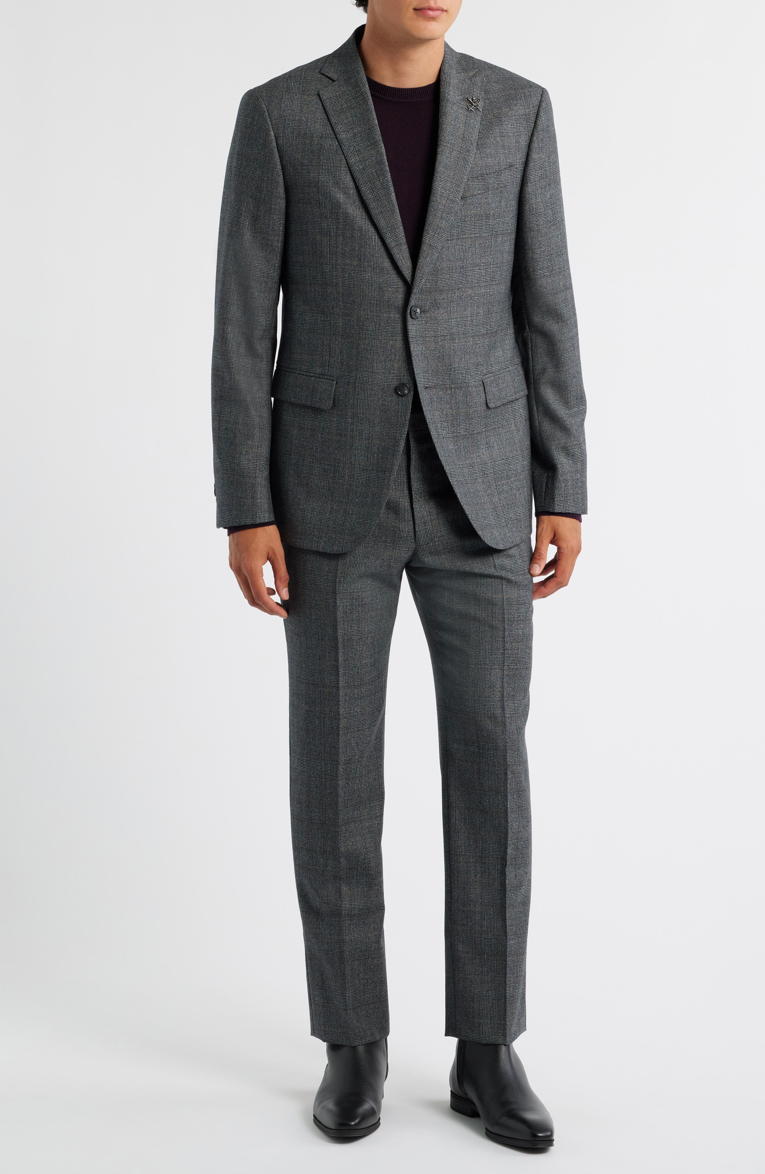 Bleeker Grey Glen Plaid Virgin Wool Suit
