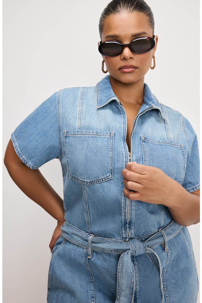 Fit for Success Denim Romper, Alternate, color, INDIGO786