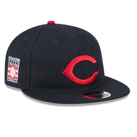 Men's New Era Navy Cleveland Guardians Baseball Hall of Fame Retro Crown 9FIFTY Adjustable Hat