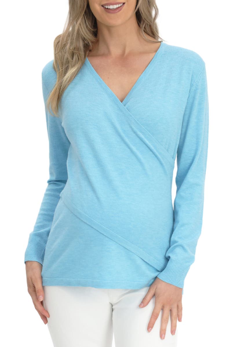 Angel Maternity Crossover Maternity/Nursing Top, Main, color, 