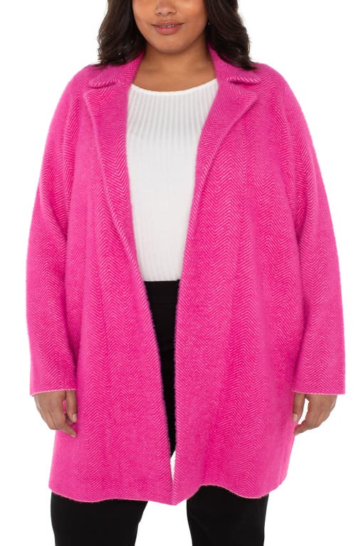 Liverpool Los Angeles Coatigan Open Front Cardigan Sweater In Pink