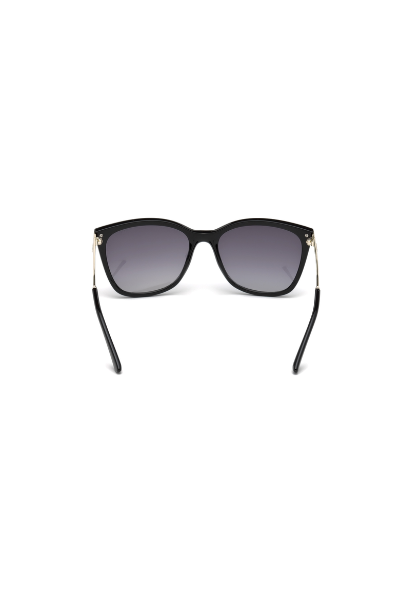 Soft Square Acetate Sunglasses, Alternate, color, Shiny Black / Gradient Smoke