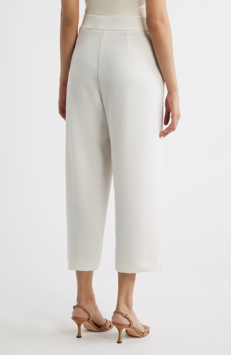 AK ANNE KLEIN Tie Front Pull-On Wide Leg Crop Pants, Alternate, color,