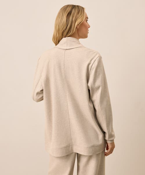 Pact Airplane Short Drape Cardigan In Neutral