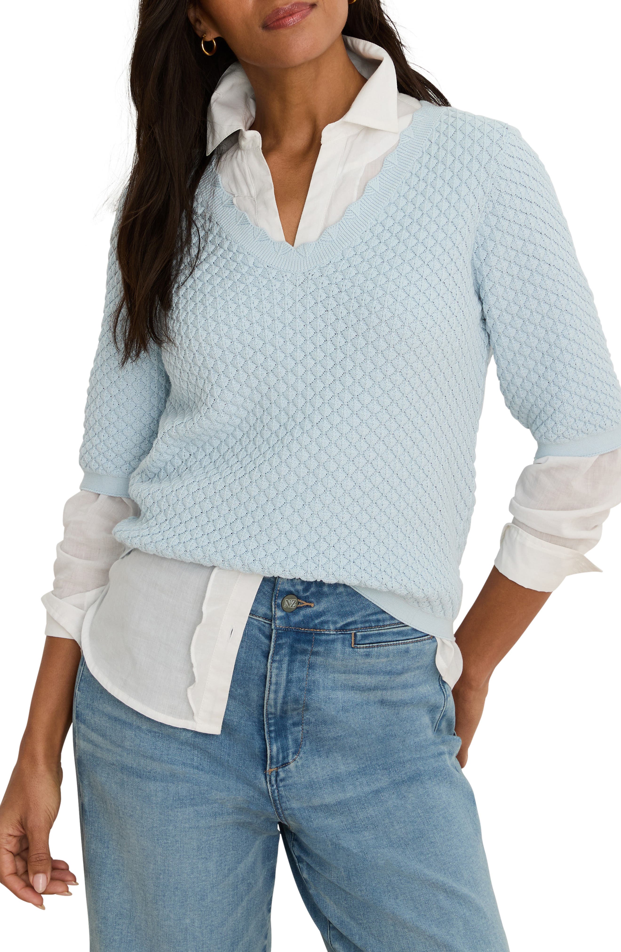 Scallop Textured Sweater - image 3