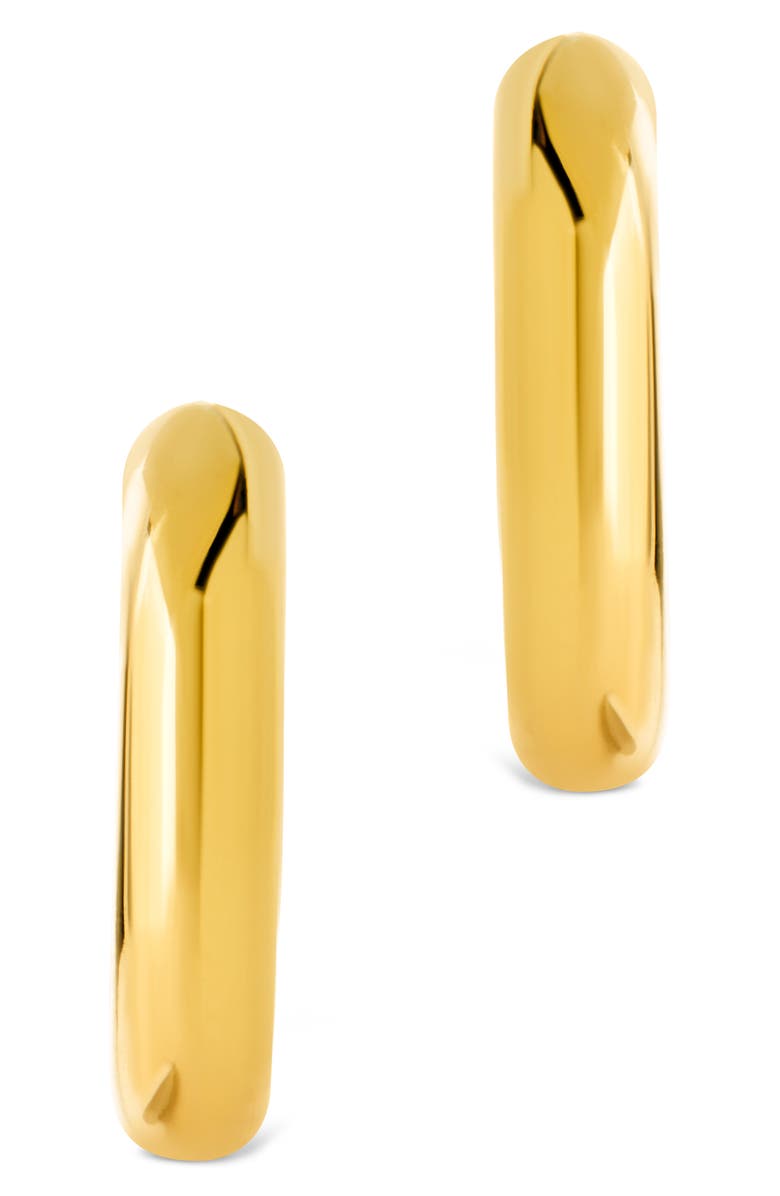 Sterling Forever Betina Two-Tone Huggie Hoop Earrings, Alternate, color, Dual Tone