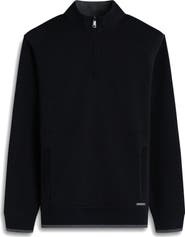 Bugatchi Heathered Quarter Zip Pullover