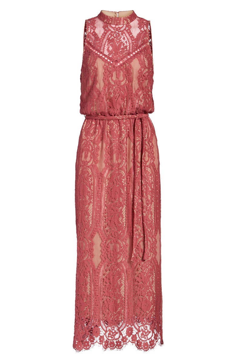 WAYF 'Portrait' Lace Midi Dress, Alternate, color, 