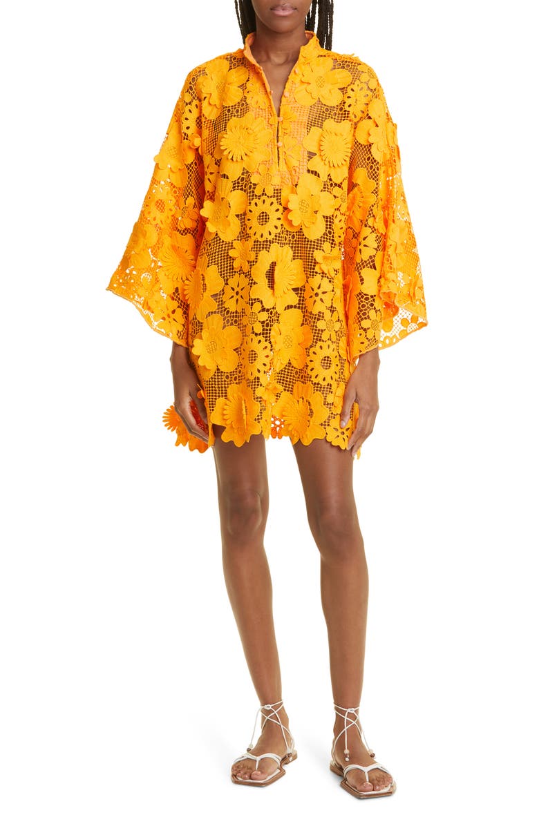 La Vie Style House Retro Lace Cover-Up Caftan, Main, color, 